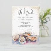 Invitation moderne shuck ouais oster rôti d'été pastel (Debout devant)