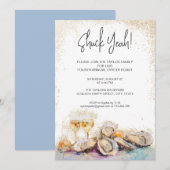 Invitation moderne shuck ouais oster rôti d'été pastel (Devant / Derrière)