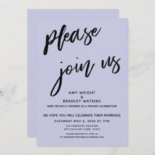 Invitation Moderne S'Il Vous Plaît Rejoignez-Nous Mariage Réc