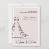 Invitation Moderne Silhouette Simple Minimaliste (Devant)
