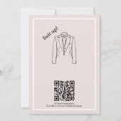 Invitation Moderne Silhouette Simple Minimaliste (Dos)