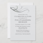 Invitation Moderne Simple 25e Anniversaire de Mariage Arche P (Devant)