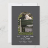 Invitation Moderne Simple 25e Anniversaire de Mariage Arche P (Dos)