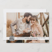 Invitation Moderne Simple 2 photo Code QR mariage site web (Dos)