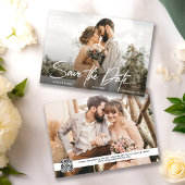 Invitation Moderne Simple 2 photo Code QR mariage site web