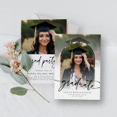 Invitation Moderne Simple 2 Photo Graduation