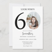 Invitation Moderne Simple amusant noir blanc 60e anniversaire (Devant)