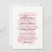 Invitation Moderne Simple Aquarelle Laver Pinceau rose (Devant)