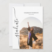 Invitation Moderne simple Arc Photo Graduation (Devant)