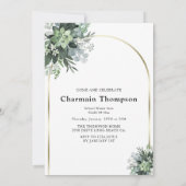 Invitation Moderne simple Arc Photo Graduation (Dos)