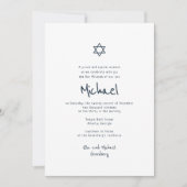 Invitation Moderne + Simple Bar Mitzvah (Devant)