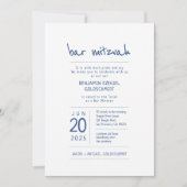 Invitation Moderne + Simple Bar Mitzvah (Devant)