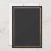 Invitation Moderne Simple Black Gold Cross Border Christing (Dos)