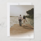 Invitation Moderne simple Boho Floral Photo Mariage (Dos)