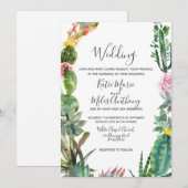 Invitation Moderne simple Cactus Succulent (Devant / Derrière)