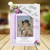 Invitation Moderne simple chic violet 25e anniversaire