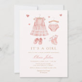 Invitation Moderne Simple Cute Boho Vêtements Fille Baby show (Devant)