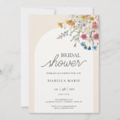 Invitation moderne simple de douche de mariée flor (Devant)
