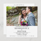 Invitation moderne simple de réception de mariage (Devant / Derrière)