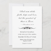 Invitation Moderne Simple Design Bible Verse Mariage chrétien (Devant)