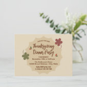 Invitation Moderne Simple Dîner D'Action De Grâce (Debout devant)