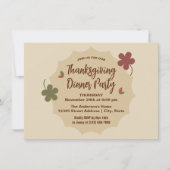 Invitation Moderne Simple Dîner D'Action De Grâce (Devant)
