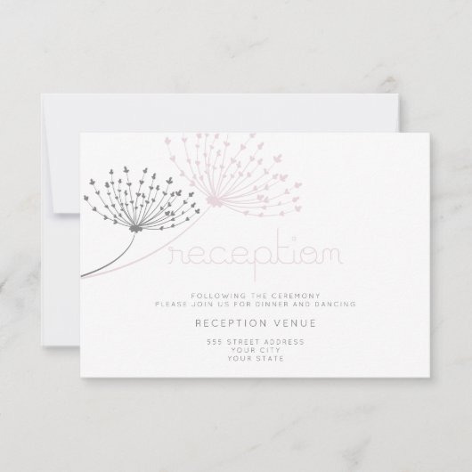 Invitation Moderne simple Doodle Rose rose (Devant)