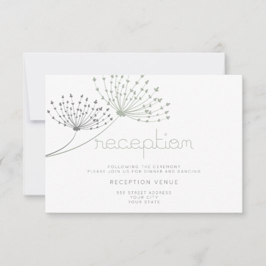 Invitation Moderne Simple Doodle Vert Sage (Devant)