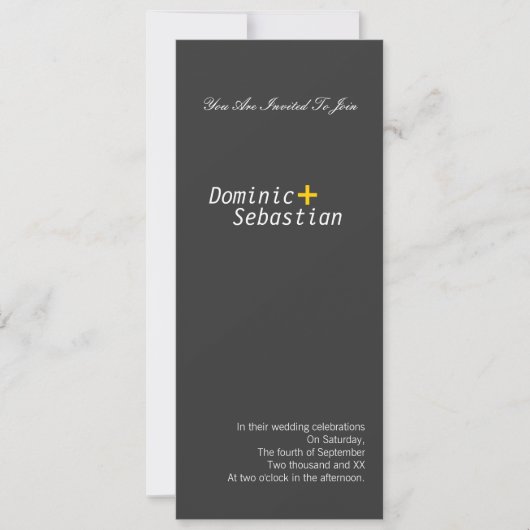 Invitation Moderne simple élégance gay (Devant)