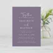 Invitation Moderne simple élégant Mariage de typographie chic (Debout devant)