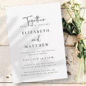 Invitation Moderne simple élégant Mariage de typographie chic