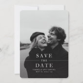 Invitation Moderne Simple Élégant Mariage Photo Enregistrer L (Devant)