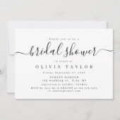Invitation Moderne simple élégant script douche de mariée (Devant)
