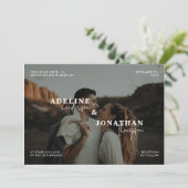 Invitation Moderne Simple élégant Script Mariage de superposi (Debout devant)