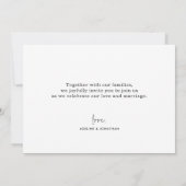 Invitation Moderne Simple élégant Script Mariage de superposi (Dos)