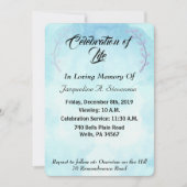 Invitation Moderne Simple élégante Célébration de la vie (Devant)