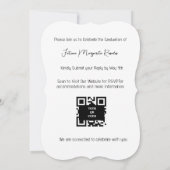 Invitation Moderne Simple Espagnol Script photo Grad (Dos)