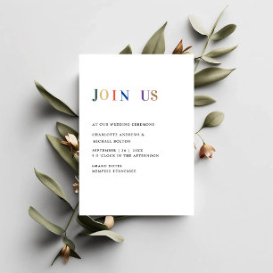 Invitation Moderne, simple, frisch Hochzeit