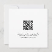 Invitation Moderne Simple Graduation Party QR code (Dos)