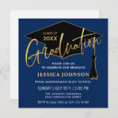 Invitation Moderne Simple Graduation Party QR code (Devant / Derrière)