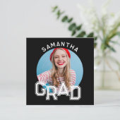 Invitation Moderne Simple High School - Photo Graduation (Debout devant)