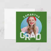 Invitation Moderne Simple High School - Photo Graduation (Devant / Derrière)