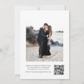 Invitation Moderne simple Mariage noir et blanc (Dos)