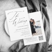 Invitation Moderne simple Mariage noir et blanc