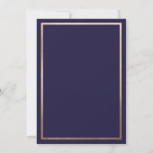 Invitation Moderne Simple Marine Gold Cross Border Christing (Dos)