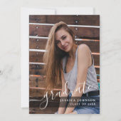 Invitation Moderne Simple Minimaliste 4 PHOTO Graduation Part (Devant)