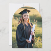 Invitation Moderne Simple Minimaliste Photo Graduation Party (Dos)