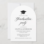 Invitation Moderne Simple Minimaliste Photo Graduation Party (Devant)