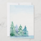 Invitation Moderne Simple Mountain Lake n Forest Mariage (Dos)