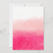 Invitation Moderne simple néon rose ombre mariage (Dos)